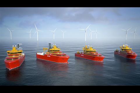 Østensjø Rederi new wind support ships will gain responsiveness and comfort from the eVSP installation. Image: Voith
